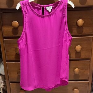 LOFT Fuchsia Sleeveless Blouse